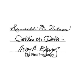 first presidency signatures