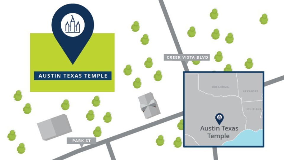 Austin-Texas-Temple-Map
