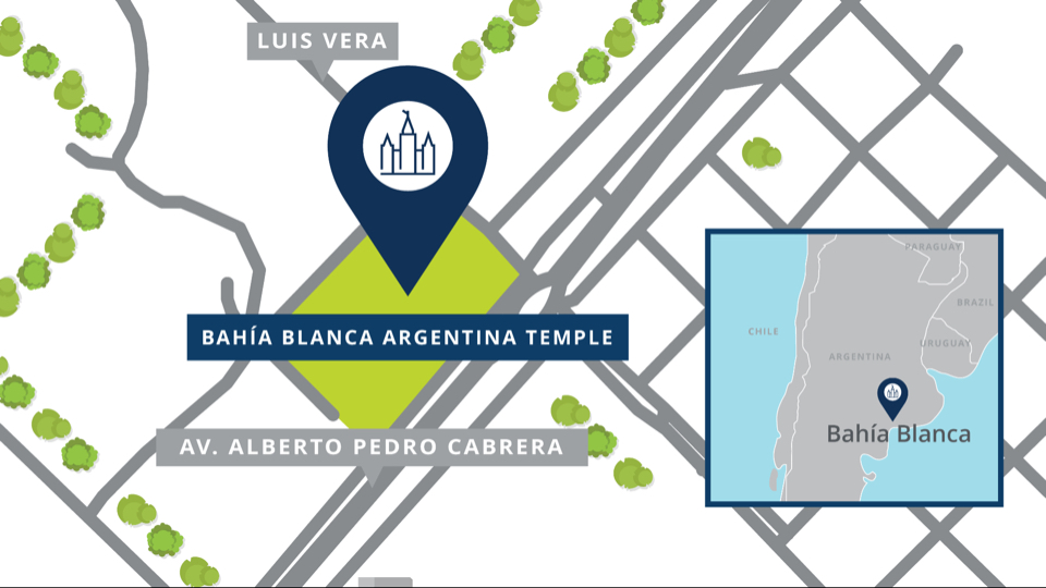 Mapa del Templo Bahía-Blanca-Argentina