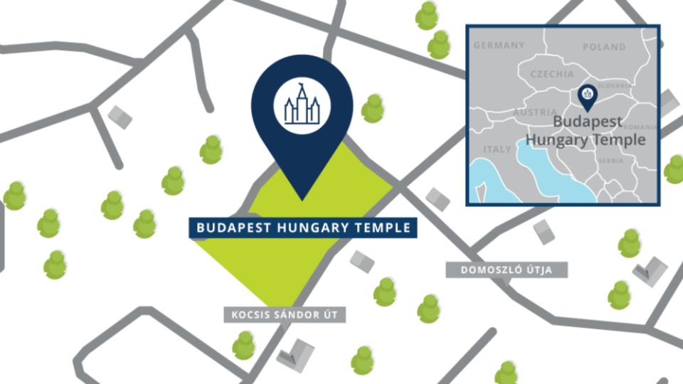 Budapest Hungary Temple map