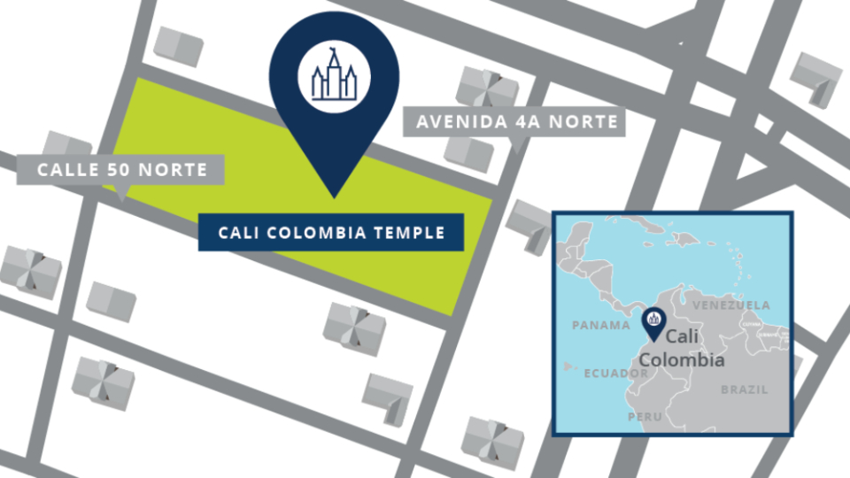 Cali-Colombia-Temple-Map