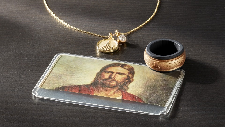 Christus Pendant Necklace - Silver/Gold - LDS Necklace