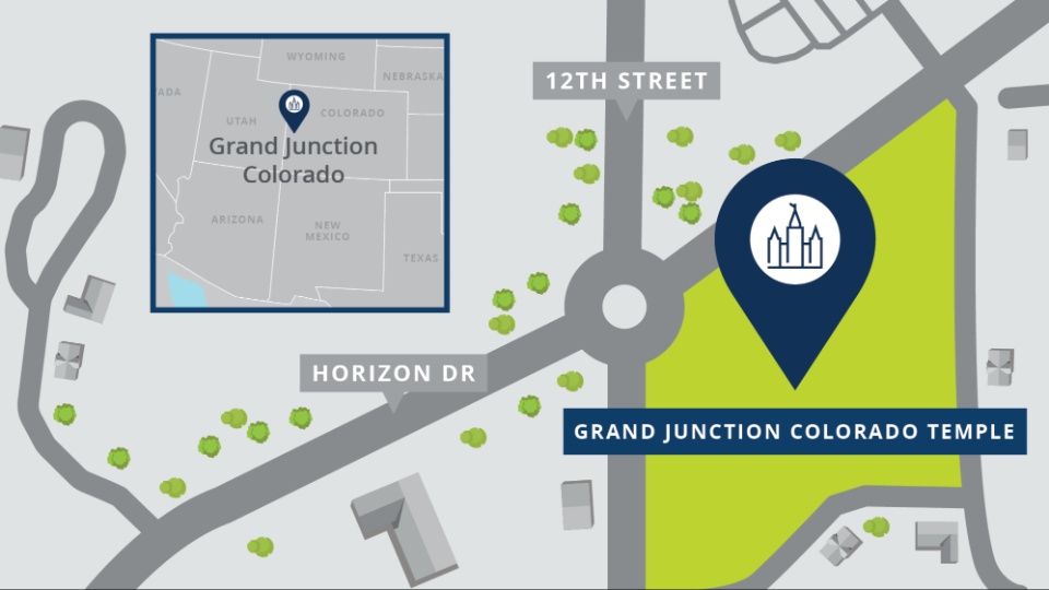 Mapa del Templo Grand-Junction-Colorado