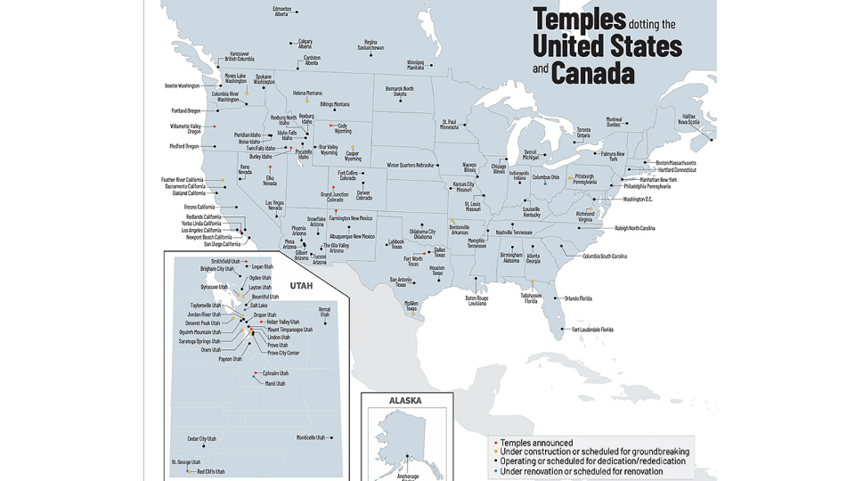 See the Locations of the Church’s 265 Temples Across Six Maps