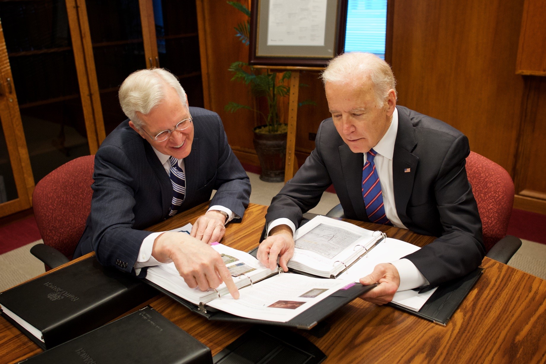 Vice President Joe Biden Receives Family History During Temple Square